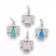 Brass Cubic Zirconia Pendants(ZIRC-G144-03P)-1