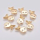 Brass Micro Pave Cubic Zirconia Charms(KK-A144-048G)-1