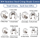 Creatcabin 240 Stück 4 Style 304 Crimpperlenabdeckungen aus Edelstahl(STAS-CN0001-67)-2