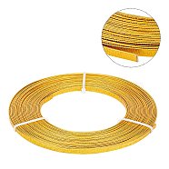 Aluminum Wire, Flat, Gold, 5x1mm, about 10m/roll(AW-WH0002-10)