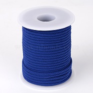 Round Polyester Cords, Blue, 3mm, about 21.87 yards(20m)/roll(OCOR-L031-05)