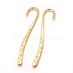 Tibetan Style Alloy Bookmarks, Lead Free and Cadmium Free, Golden, 2.4cm wide, 12.2cm long, hole: 2mm(X-K096T011)