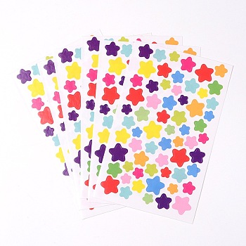 Star Pattern DIY Cloth Picture Stickers, Mixed Color, 15x9.4cm, about 6pcs/bag