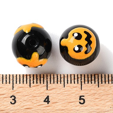 Halloween Themed Handmade Lampwork Beads Strands(LAMP-L078-001B)-4