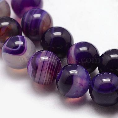 Natural Striped Agate/Banded Agate Bead Strands(G-K166-13-8mm-04)-3