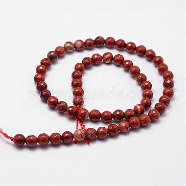 Natural Red Jasper Beads Strands(G-D840-50-6mm)-2