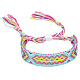 Polyester-cotton Braided Rhombus Pattern Cord Bracelet(FIND-PW0013-001A-26)-1