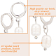 2 Pairs 2 Colors Plastic Imitaion Pearl Beaded Dangle Leverback Earrings(EJEW-FI0001-03)-3