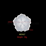 Flower DIY Food Grade Silicone Coaster Molds, Resin Casting Molds, for UV Resin, Epoxy Resin Craft Making, WhiteSmoke, 120x9mm(PW-WG19925-01)