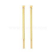 304 Stainless Steel Dangle Stud Earrings, Chains Tassel Earrings, Golden, 90x4mm(QT8016-1)