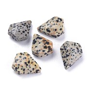 Natural Dalmatian Jasper Pendants, Faceted, Diamond, 21x17x8.5mm, Hole: 1.2mm(G-L564-002-A01)
