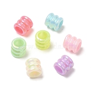 Opaque Acrylic Beads, AB Color, Column, Mixed Color, 7x7mm, Hole: 4mm, about 4166pcs/500g(OACR-A020-13)