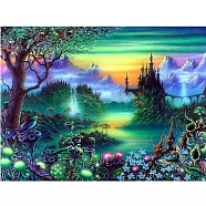 Fancy Fairyland Scenery 5D Diamond Painting Kits for Adult Beginners, DIY Full Round Drill Picture Art, Rhinestone Gem Paint Kits for Home Wall Decor, Colorful, 300x400mm(PW-WG57206-01)