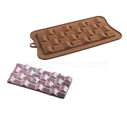 Chocolate Food Grade Silicone Molds, Rectangle with Triangle Pattern, Resin Casting Molds, Epoxy Resin Craft Making, Peru, 185x103x8mm, Hole: 9mm, Finished Protect: 150x75x7mm(DIY-F068-05)