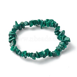 Natural Malachite Beads Stretch Bracelets for Children, Inner Diameter: 1-7/8 inch(4.8~5.1cm)(BJEW-JB06388-11)