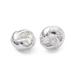 Alloy Spacer Beads, Long-Lasting Plated, Donut Shape, Silver, 7.5x4mm, Hole: 1.2mm(FIND-B029-30S)