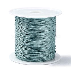 1 Roll Nylon Chinese Knot Cord, Nylon Jewelry Cord for Jewelry Making, Cadet Blue, 0.4mm(X-NWIR-C003-02E)