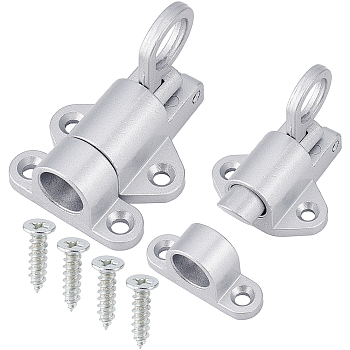 Aluminum & Alloy Lock Catch Clasps, with Screw, Suitcase Box Latch Hasp Lock Clasps, Platinum, 5.8x4.3x4.25cm, 2sets/bag