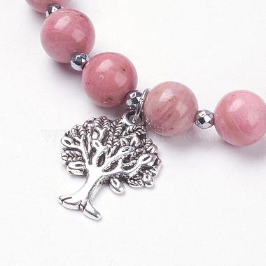 Bracelets de charme de perles de pierre de lave naturelle(BJEW-JB03369-04)-2