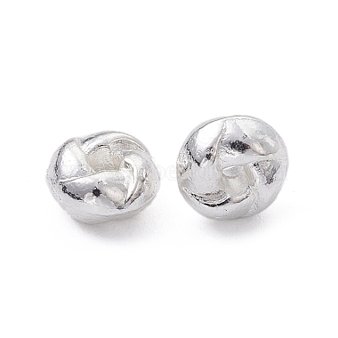 Silver Donut Alloy Spacer Beads