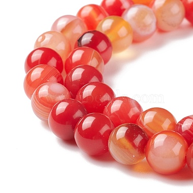 Chapelets de perles en agate rayée naturelle/agate à bandes(G-K155-A-8mm-05)-4