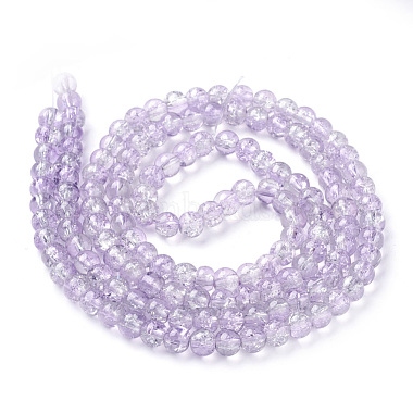 Spray Painted Crackle Glass Beads Strands(CCG-Q002-6mm-02)-2