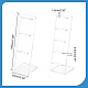 4Pcs 2 Styles Transparent Acrylic Earrings Display Stands(EDIS-DR0001-08)-2
