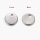 Original Color Stamping Blank Tag Charms 304 Stainless Steel Flat Round Pendants(X-STAS-Q056)-1