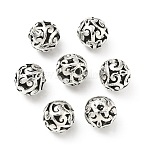 Alloy Filigree Beads, Filigree Ball, Round, Antique Silver, 10mm, Hole: 2mm(X-PALLOY-L118-04)