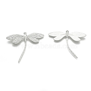 Brass Dragonfly Pendants, for DIY Jewelry Making and Crafting, Silver Color Plated, 37x45mm(KK-BB11606)