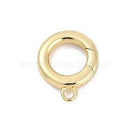 Brass Spring Gate Clasps, Ring, Golden, 16x13.5x2.5mm, Hole: 1.6mm(KK-M311-25G-02)