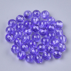 Transparent Plastic Beads, Round, Medium Purple, 6x5.5mm, Hole: 1.8mm, about 5000pcs/500g(KY-T005-6mm-634)