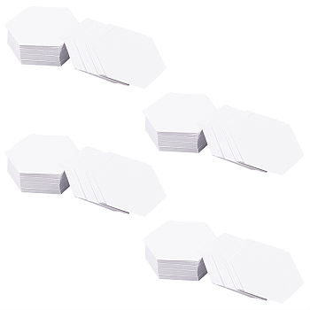 Paper Quilting Templates, English Paper Piecing, DIY Patchwork Sewing Crafts, Hexagon, White, 38x43.5x0.2mm, Unilateral Length: 22mm, 100pcs/bag