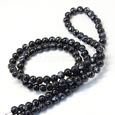 Chapelets de perles rondes en verre peint de cuisson(X-DGLA-Q019-6mm-73)-3