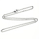 304 Stainless Steel Cable Chain Necklace(NJEW-S420-008A-P)-3