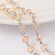 Faceted Rondelle Handmade Electroplate Glass Beads Chains(AJEW-JB00130-05)-1