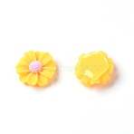 Resin Cabochons, Daisy, Gold, 14x5mm(RESI-TAC0006-02A-02)
