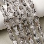Natural Herkimer Diamond Beads Strands, Nuggets, 7~15x5~7x5~7mm, Hole: 1mm, about 37~41pcs/strand, 15.43~15.94''(39.2~40.5cm)(GG-CBA8084-02)