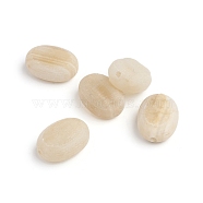 Natural Stripe Agate/Banded Agate Beads, Frosted, Oval, 14.5x10.5x6.5mm, Hole: 1mm(G-I274-34)