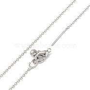 Brass Necklace Makings, Cable Chains, Platinum, 18.07 inch(45.9cm)(KK-P266-01P)