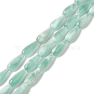 Natural Glass Beads Strands, Teardrop, 16~17x6mm, Hole: 1mm, about 24pcs/strand, 15.94 inch(40.5cm)(G-G0004-C01)