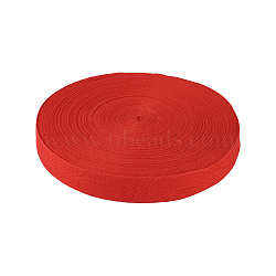 Cotton Twill Tape Ribbons, Herringbone Ribbons, for Sewing Craft, Red, 1 inch(25mm), 45m/roll(OCOR-TAC0008-24A)