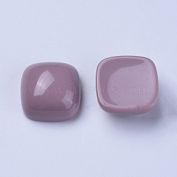 Resin Cabochons, Square, Rosy Brown, 14.5~15x14.5~15x7~7.5mm(RESI-WH0008-06F)