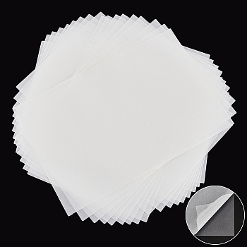 Iron on Adhesive Patch, for Clothing, Fusible Interfacing Fabric, Lightweight Patches, Rectangle, White, 302x199x0.1mm