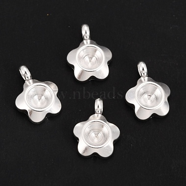 Silver Flower 304 Stainless Steel Charms