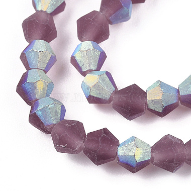 Imitate Austrian Crystal Bicone Frosted Glass Beads Strands(GLAA-F029-TM4mm-A04)-3
