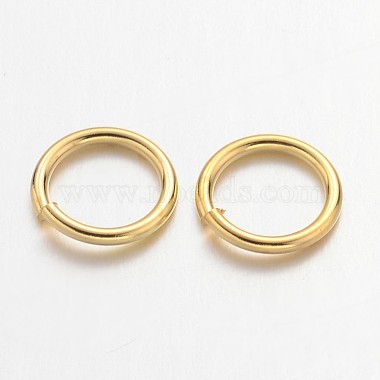 Golden Color Brass Jump Rings(X-JRC8MM-G)-2