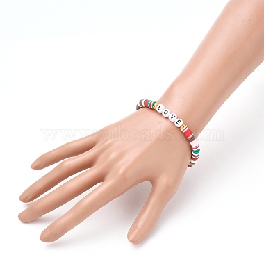 Polymer Clay Heishi Beads Stretch Bracelets(BJEW-JB05710)-5