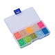 8000 pièces 10 couleurs perles de bugle en verre de couleur fluorescente(SEED-YW0001-32)-5