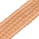 brins de perles de verre d&eacute;poli transparent(GLAA-N072-01A-A05)-1